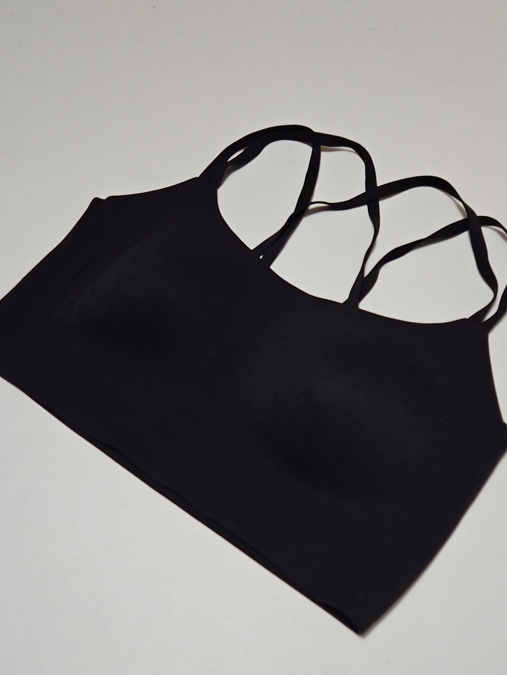 Aerie Offline Black Seamless Double-Strap Sports Bralette Size L